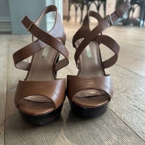 Brown Leather Strappy Sandals